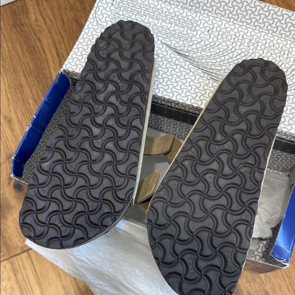 Birkenstock Taupe Suede Double Strap Sandals - Picture 2 of 5